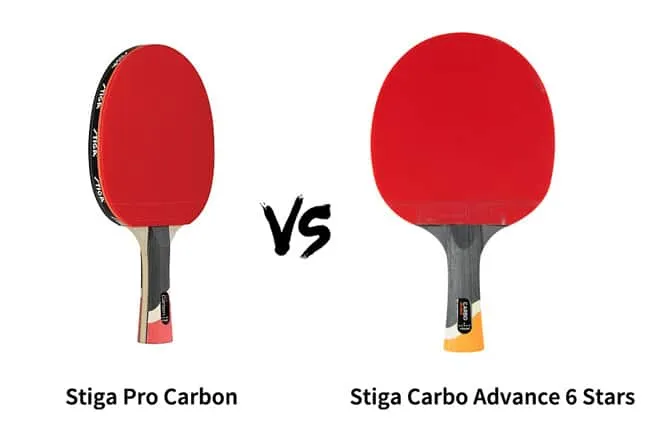 The Stiga Pro Carbon versus Stiga Carbo Advance 6 Stars