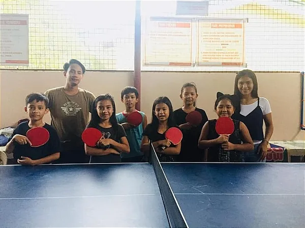 junior ping pong players