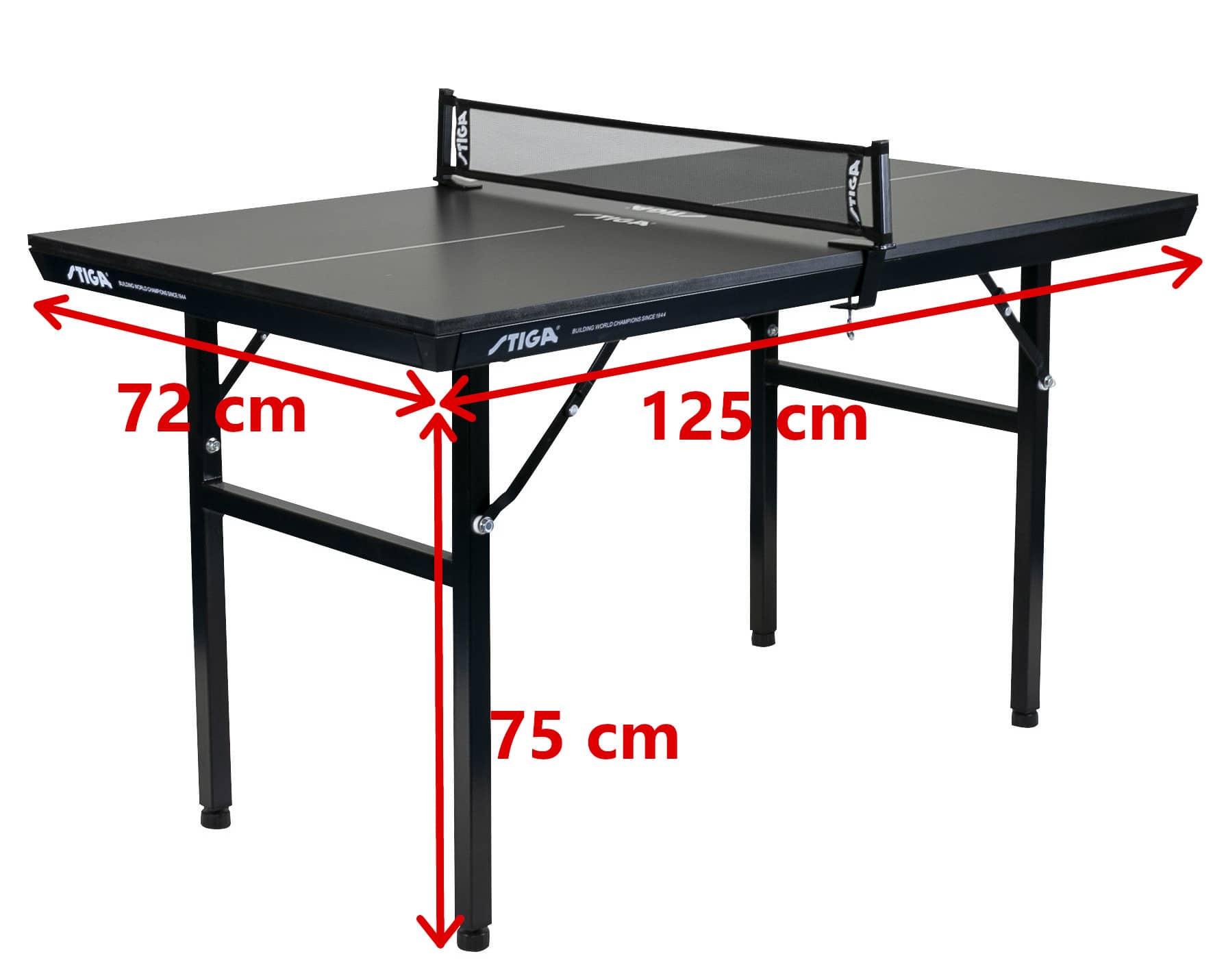 ping pong table dimensions mini