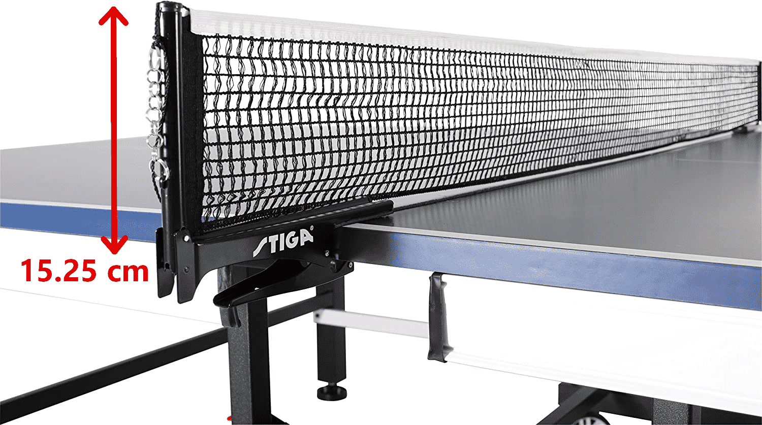 ping pong table dimensions net