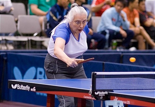 playing ping pong