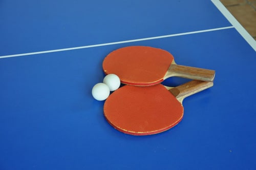 playing ping pong