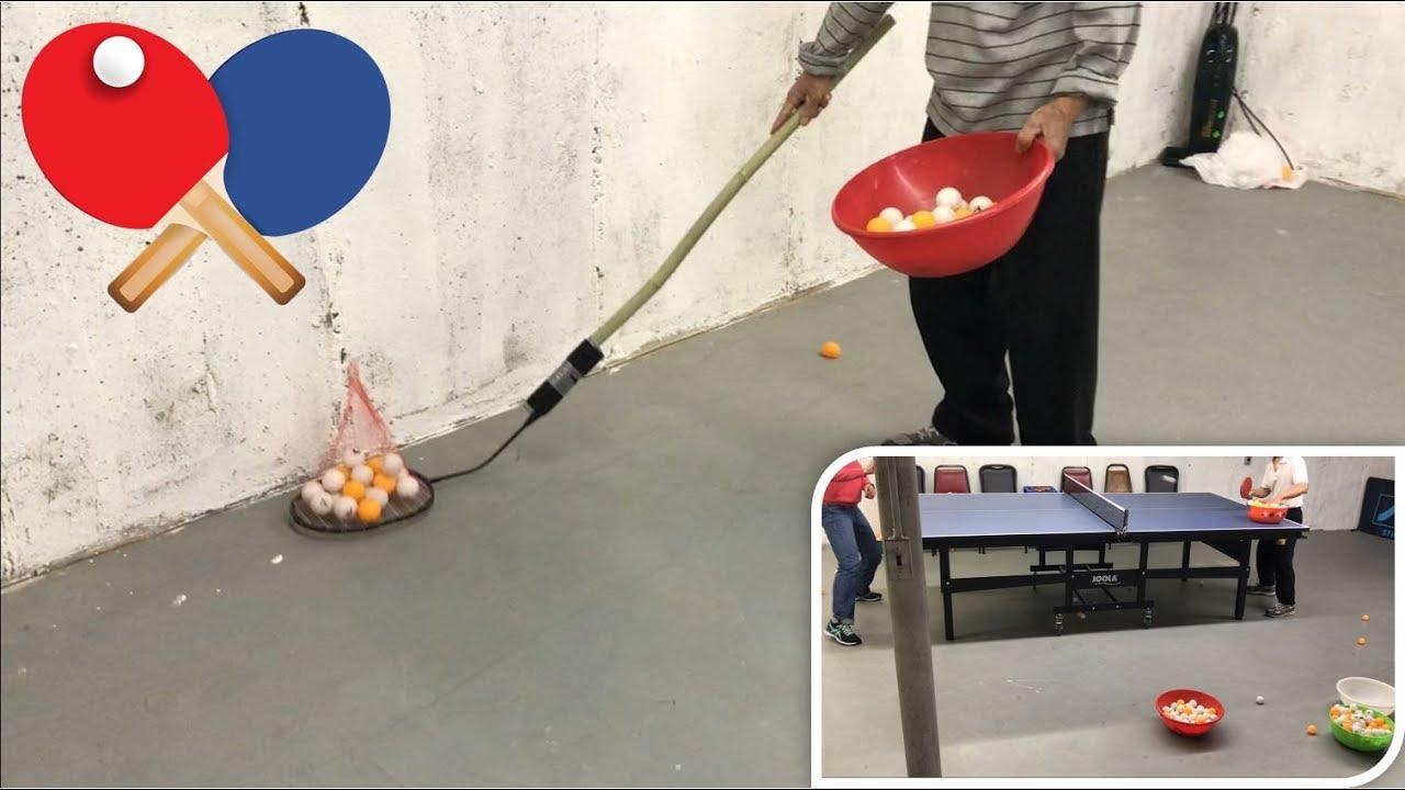 Silfrae Table Tennis Ball Picker Upper | Aluminum Ping Pong Ball Collector With Adjustable Handle